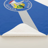 Patriottische Sherpa Blanket met vlag van Las Vega Sherpa Deken (3/4)