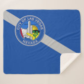 Patriottische Sherpa Blanket met vlag van Las Vega Sherpa Deken (Voorkant (horizontaal))