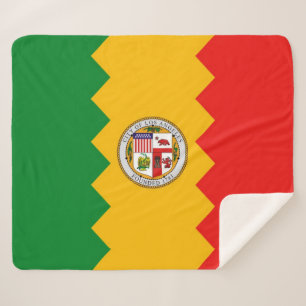 Patriottische Sherpa Blanket met vlag van Los Ange Deken