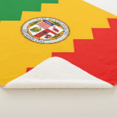 Patriottische Sherpa Blanket met vlag van Los Ange Sherpa Deken (3/4)