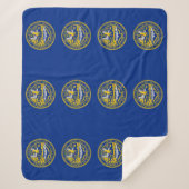 Patriottische Sherpa Blanket met vlag van Nebraska Sherpa Deken (Voorkant)
