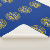 Patriottische Sherpa Blanket met vlag van Nebraska Sherpa Deken (3/4)