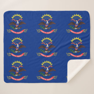Patriottische Sherpa Blanket met vlag van North Da Deken