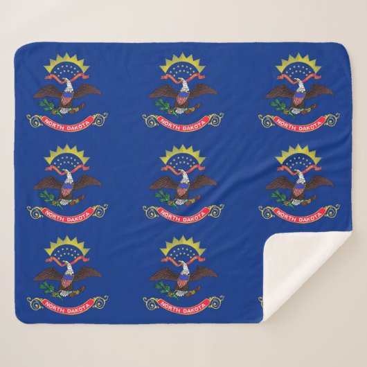 Patriottische Sherpa Blanket met vlag van North Da Sherpa Deken (Voorkant (horizontaal))