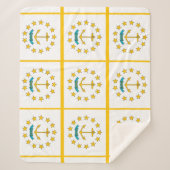 Patriottische Sherpa Blanket met vlag van Rhode Is Sherpa Deken (Voorkant)