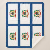 Patriottische Sherpa Blanket met West Virginia vla Sherpa Deken (Voorkant)