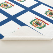 Patriottische Sherpa Blanket met West Virginia vla Sherpa Deken (3/4)