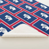Patriottische Sherpa Blanket met Wyoming vlag Deken (3/4)