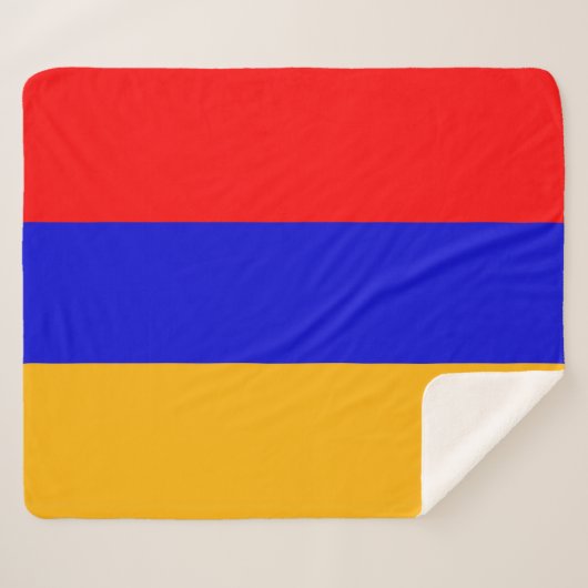 Patriottische Sherpa Deken met Armeense vlag (Voorkant (horizontaal))