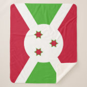 Patriottische Sherpa Deken met Burundese vlag (Voorkant)