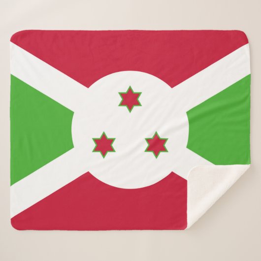 Patriottische Sherpa Deken met Burundese vlag (Voorkant (horizontaal))