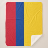 Patriottische Sherpa Deken met Colombiaanse vlag (Voorkant)