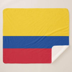 Patriottische Sherpa Deken met Colombiaanse vlag