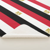 Patriottische Sherpa Deken met de vlag van Egypte (3/4)
