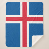 Patriottische Sherpa Deken met de vlag van IJsland (Voorkant)
