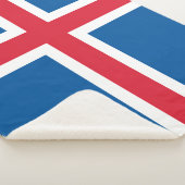 Patriottische Sherpa Deken met de vlag van IJsland (3/4)