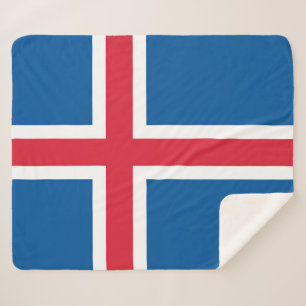 Patriottische Sherpa Deken met de vlag van IJsland