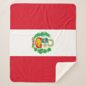 Patriottische Sherpa Deken met de vlag van Peru (Voorkant)