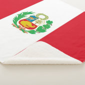 Patriottische Sherpa Deken met de vlag van Peru (3/4)