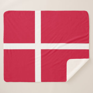 Patriottische Sherpa Deken met Deense vlag