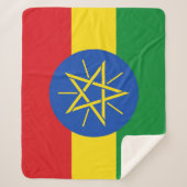Patriottische Sherpa Deken met Ethiopische vlag (Voorkant)