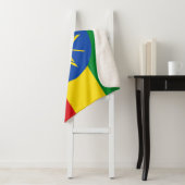 Patriottische Sherpa Deken met Ethiopische vlag (In situ)