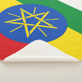 Patriottische Sherpa Deken met Ethiopische vlag (3/4)