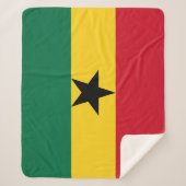 Patriottische Sherpa Deken met Ghanese vlag (Voorkant)