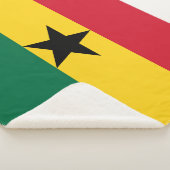 Patriottische Sherpa Deken met Ghanese vlag (3/4)
