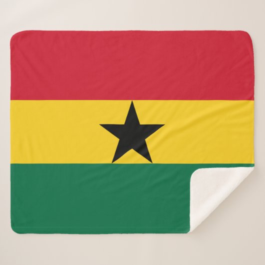 Patriottische Sherpa Deken met Ghanese vlag (Voorkant (horizontaal))