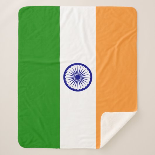 Patriottische Sherpa Deken met India vlag (Voorkant)