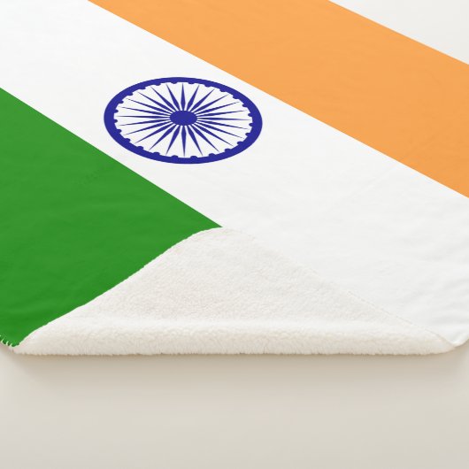 Patriottische Sherpa Deken met India vlag (3/4)