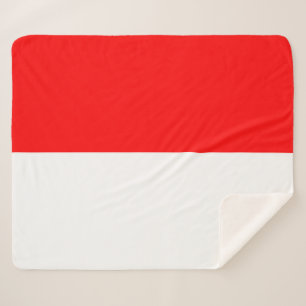 Patriottische Sherpa Deken met Indonesische vlag