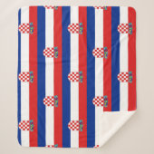 Patriottische Sherpa Deken met Kroatische vlag (Voorkant)
