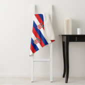 Patriottische Sherpa Deken met Kroatische vlag (In situ)