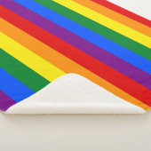 Patriottische Sherpa Deken met LGBT Pride vlag (3/4)