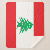 Patriottische Sherpa Deken met Libanon vlag (Voorkant)