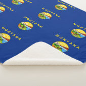 Patriottische Sherpa Deken met Montana vlag (3/4)