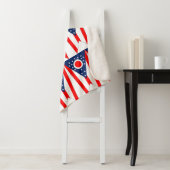 Patriottische Sherpa Deken met Ohio vlag (In situ)