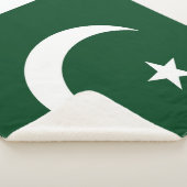 Patriottische Sherpa Deken met Pakistaanse vlag (3/4)