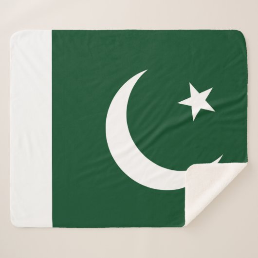 Patriottische Sherpa Deken met Pakistaanse vlag (Voorkant (horizontaal))