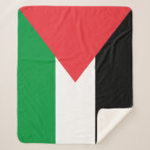 Patriottische Sherpa-deken met Palestijnse vlag Sherpa Deken (Voorkant)