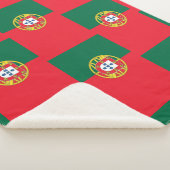 Patriottische Sherpa Deken met Portugal vlag (3/4)