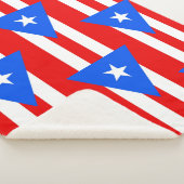 Patriottische Sherpa Deken met Puerto Rico vlag (3/4)