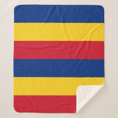 Patriottische Sherpa Deken met Roemeense vlag (Voorkant)