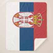 Patriottische Sherpa Deken met Servische vlag (Voorkant)