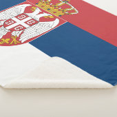 Patriottische Sherpa Deken met Servische vlag (3/4)