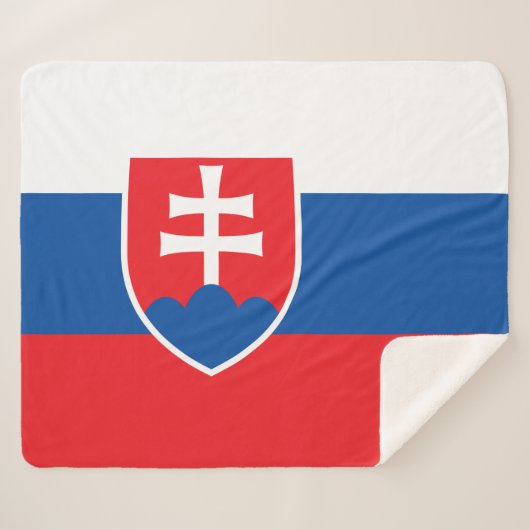 Patriottische Sherpa Deken met Slowaakse vlag (Voorkant (horizontaal))