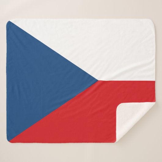 Patriottische Sherpa Deken met Tsjechische vlag (Voorkant (horizontaal))