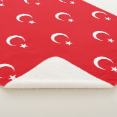 Patriottische Sherpa Deken met Turkije vlag (3/4)